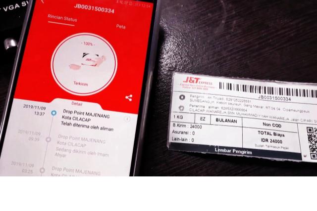 cek paket jnt di aplikasi