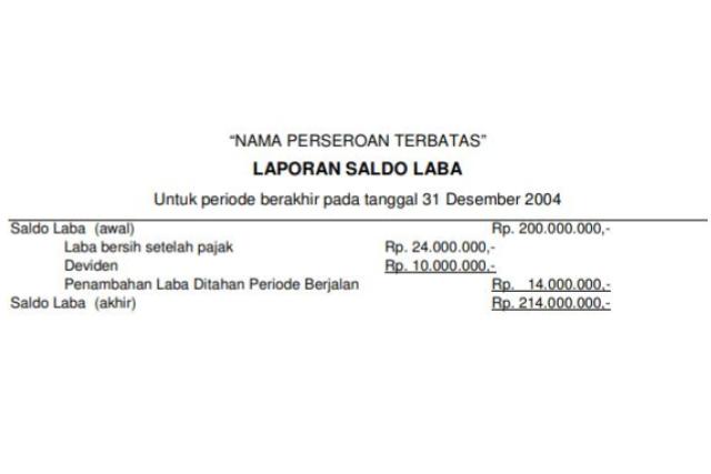 contoh retained earnings statement