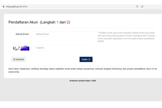 cara daftar npwp online