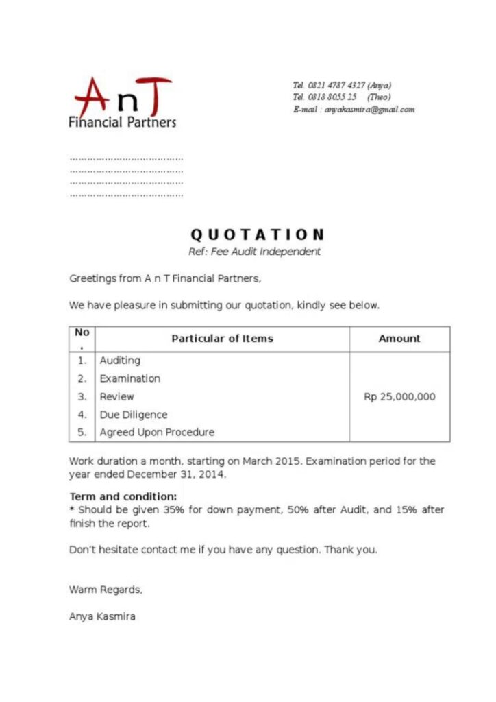 contoh quotation