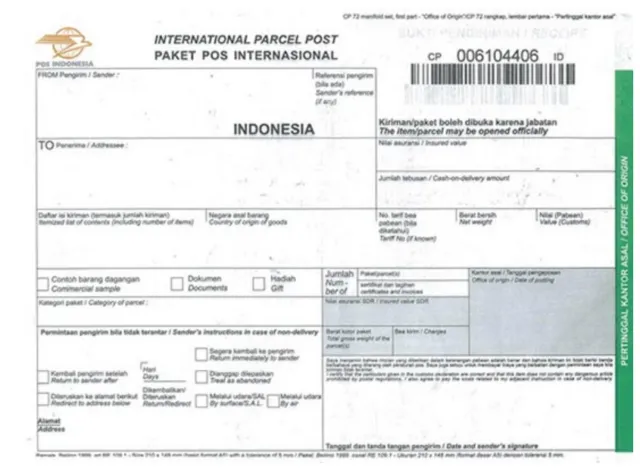 data apa saja yang dalam formulir pengiriman barang