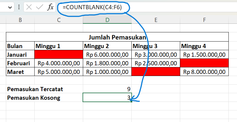rumus countif excel