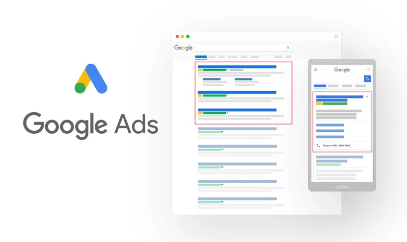 susunan iklan di google ads