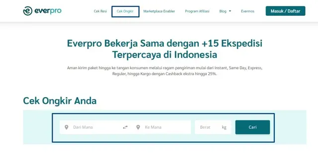 cara cek ongkir lion parcel