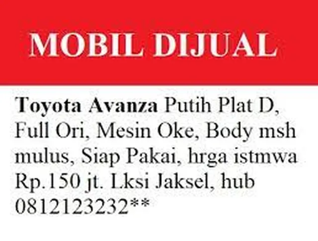 iklan baris otomotif