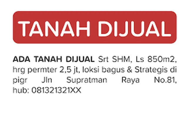 iklan baris tanah