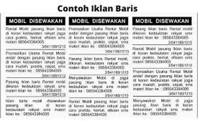 iklan baris di koran