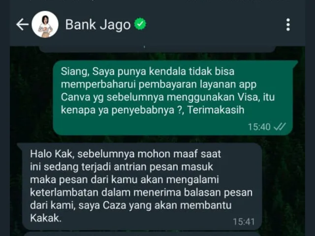 Template Kategori Service Conversation