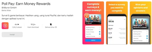 aplikasi penghasil uang 100 ribu perhari
