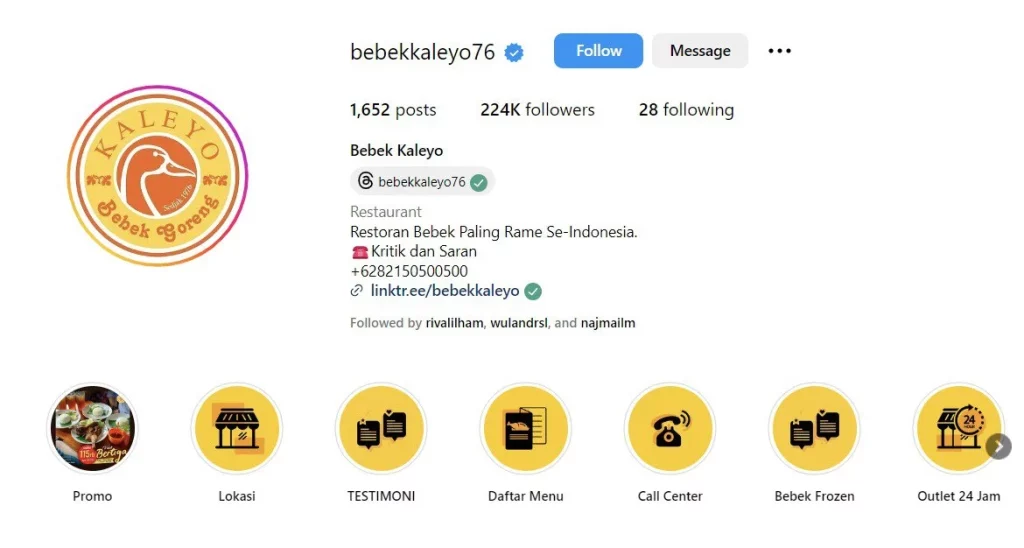 contoh bio ig bebekkaleyo