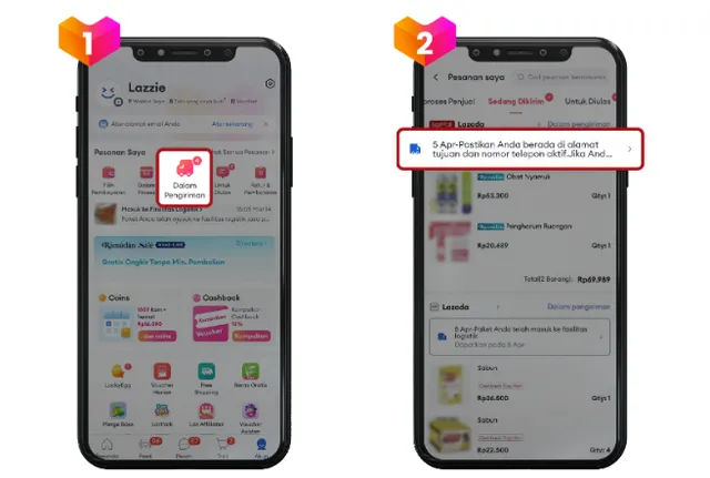 cara mengetahui nomor kurir yang mengantar paket