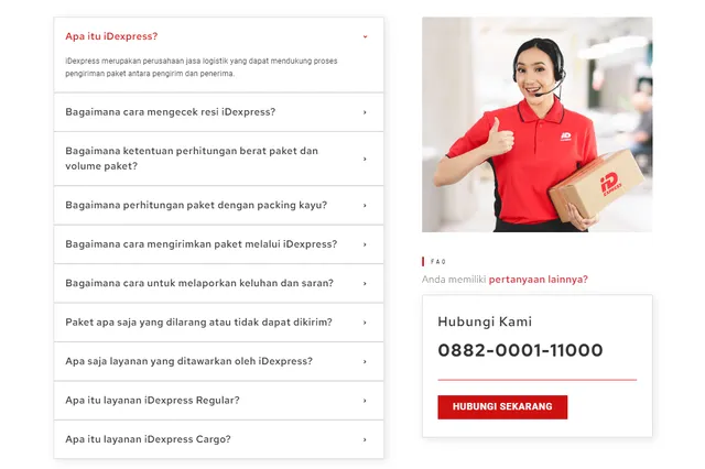 cara mengetahui nomor telepon kurir id express