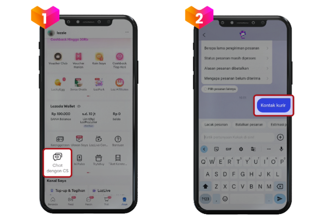 cara mengetahui nomor kurir yang mengantar paket