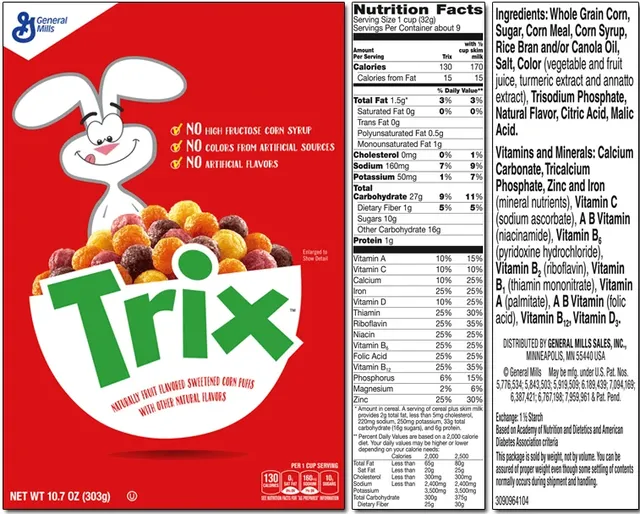 contoh label makanan