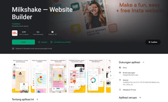 cara membuat website di hp